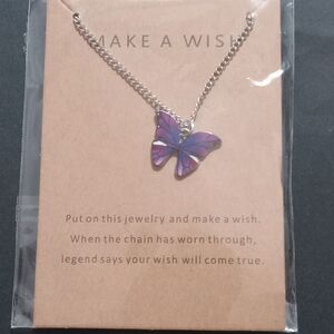 Purple Butterfly Necklace